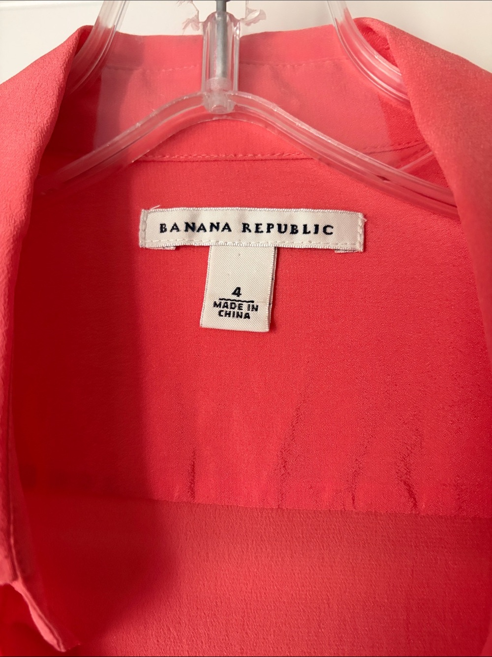 Banana Republic Coral-Pink Long Sleeve Button Down Shirt - Picture 2 of 3